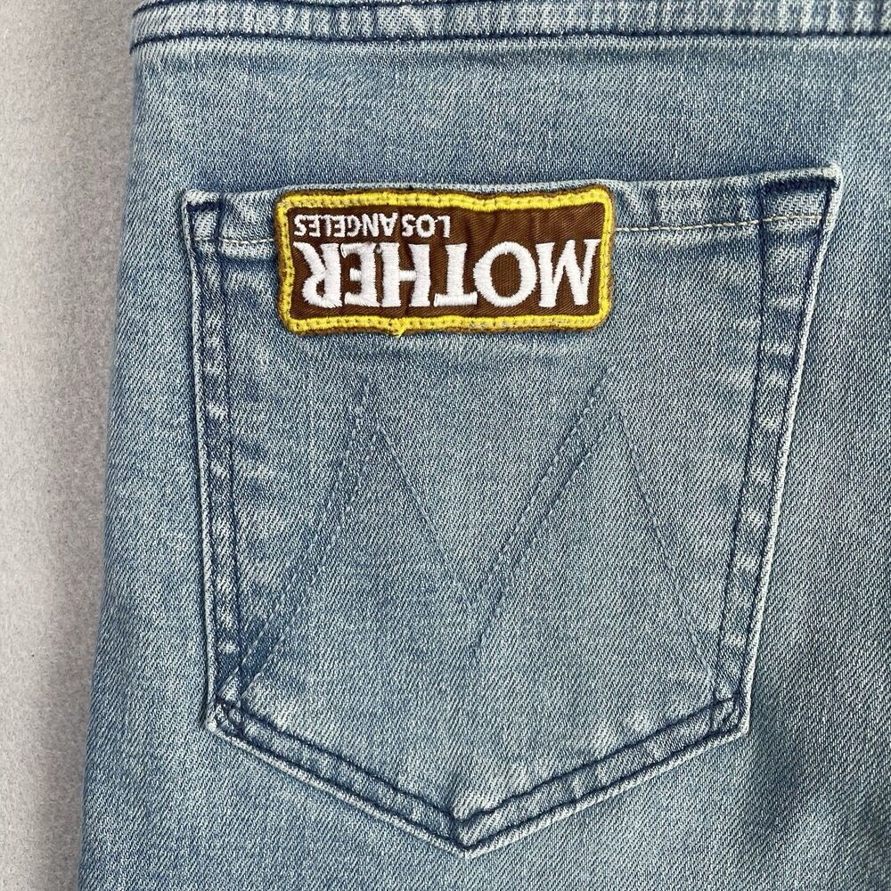Mother The Hustler Ankle Fray High Rise Jeans Size 27 Light Wash Cutting Class